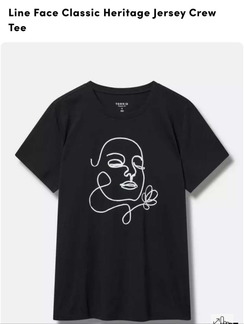Torrid Line Face Classic Heritage Jersey Crew Tee